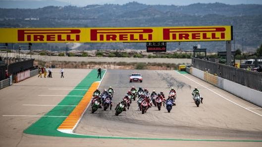 WorldSBK race start 2021, Aragon.